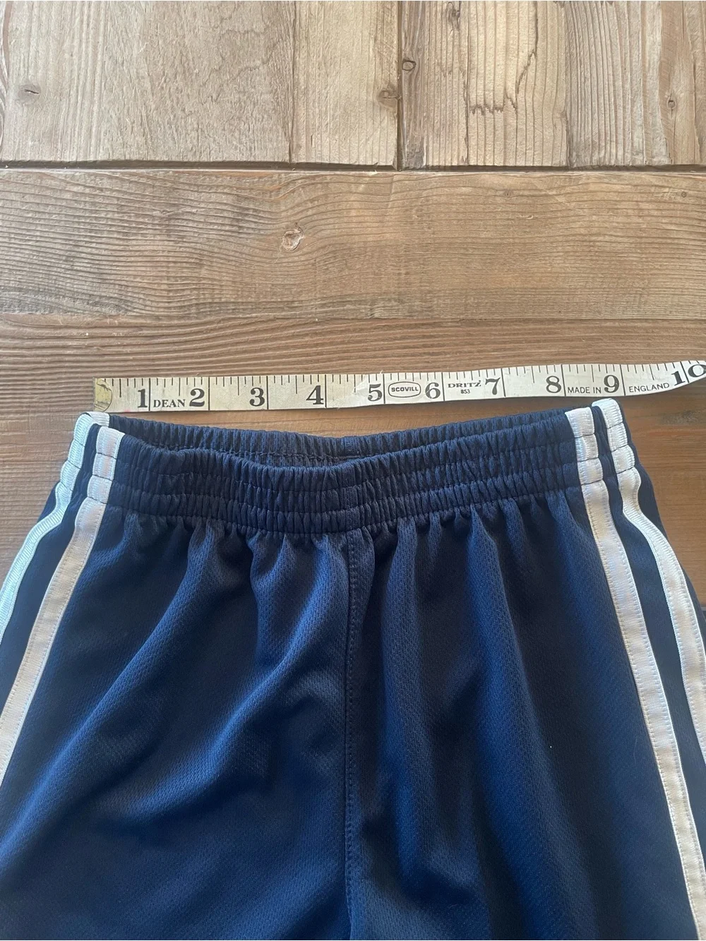 adidas Navy Blue Shorts with White Stripes